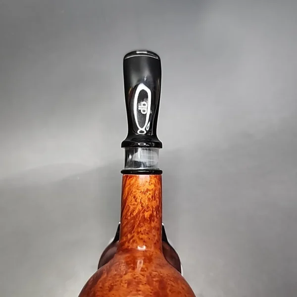 Design Berlin Strassbourg Smooth Bent Apple Estate Briar Pipe Unsmoked, 9mm - Image 7
