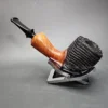Bennie Joe Partially Rusticated Acorn Handmade Briar Pipe, New - Image 7