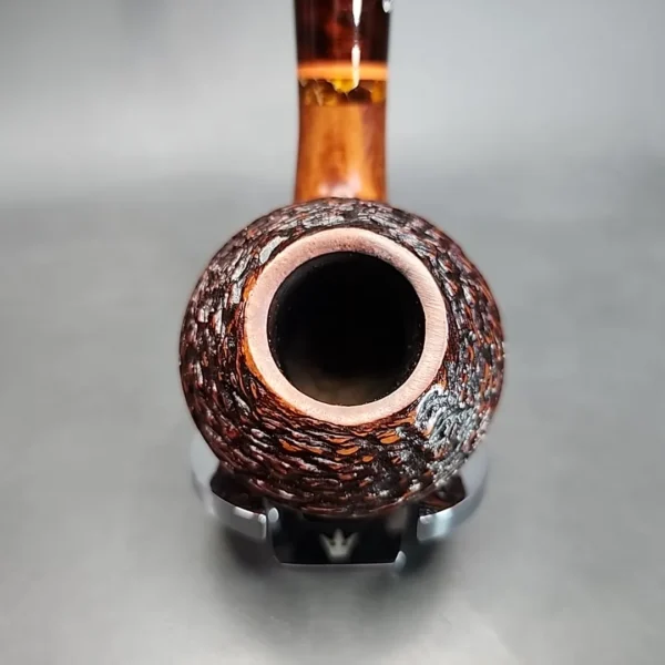 Stefano Santambrogio Rusticated Bent Rhodesian Estate Briar Pipe, Italian Estates [SOLD] - Image 7
