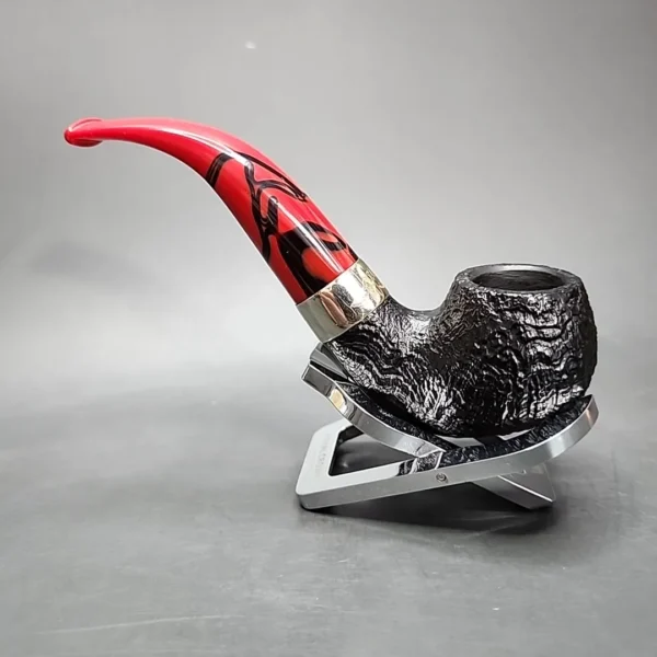 Peterson Dracula 03 Sandblasted Bent Apple Estate Briar Pipe, Irish Estates - Image 7