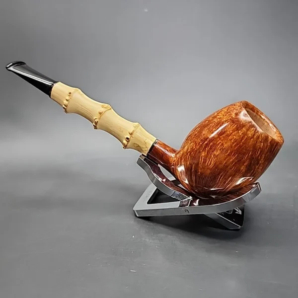 Dave Neeb Smooth Bamoo Egg Handmade Briar Pipe, New - Image 7