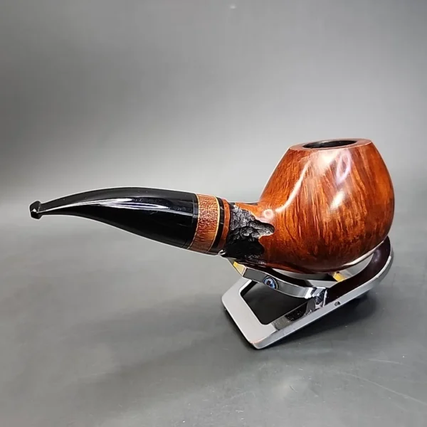 Daniel Mustran Partially Rusticated Brandy Estate Briar Pipe, Croatian Estates - Image 8