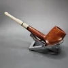 Paronelli (c. 1945-1950) Smooth Billiard w/ Horn Estate Briar Pipe, Unsmoked - Image 8