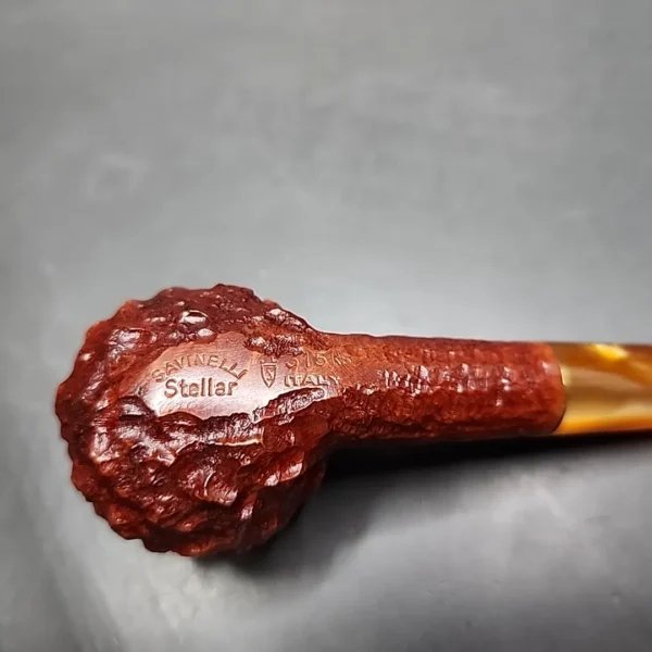 Savinelli Stellar 315 KS Rusticated Prince Estate Briar Pipe, Unsmoked, 6mm - Image 8