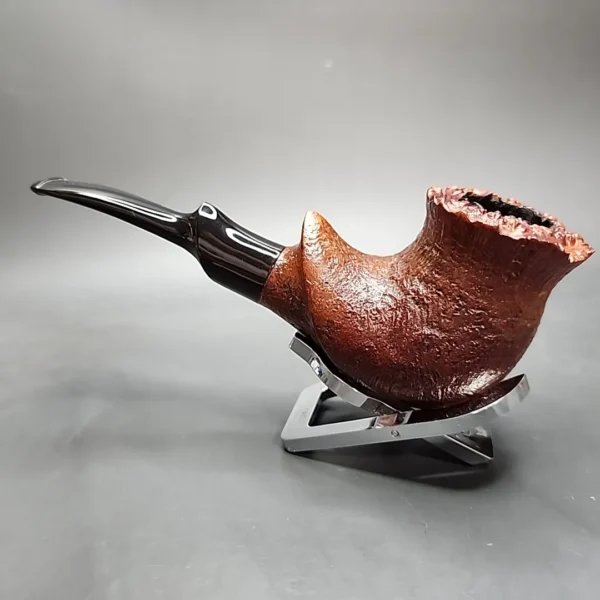 1948 Comoy's Olympic Sandblasted Freehand Estate Briar Pipe, English Estates - Image 8