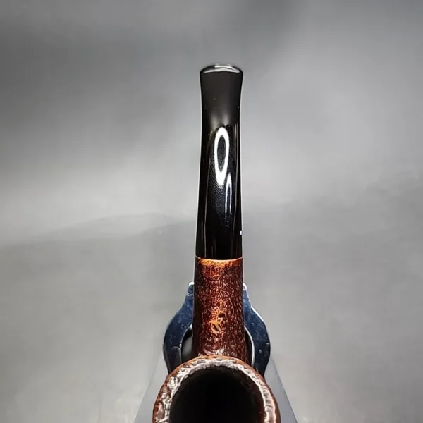 Sasieni Ruff Root Dark 4dot Sandblasted Sitter Estate Briar Pipe, French Estates [SOLD] - Image 8