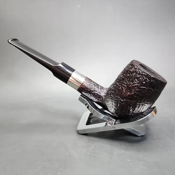 Stanwell Sterling Sandblasted Saddle Billiard Estate Briar Pipe, Danish Estates - Image 8