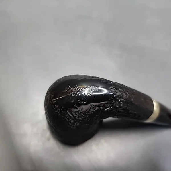 Peterson Cara B10 Sandblasted Bent Dublin Estate Briar Pipe, Irish Estates - Image 8