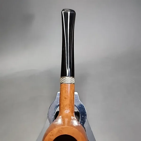 Jacobean Natural by Les Wood Smooth Billiard Estate Briar Pipe, Unsmoked - Image 8