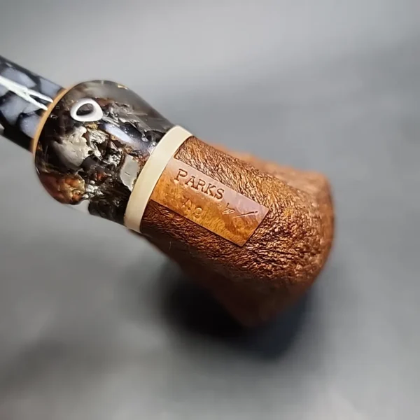 Michael Parks V.9 Sandblasted Volcano w/ Meteorite Estate Briar Pipe, Canadian Estates - Image 8