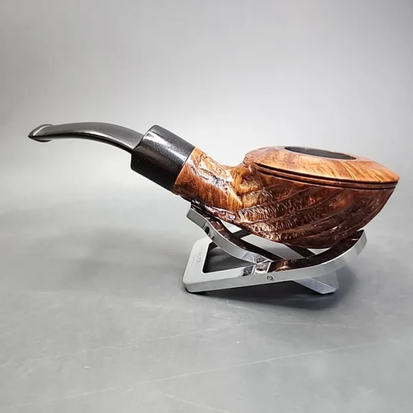 Custombilt-style Partially Rusticated Bullcap Estate Briar Pipe, Other Estates - Image 8
