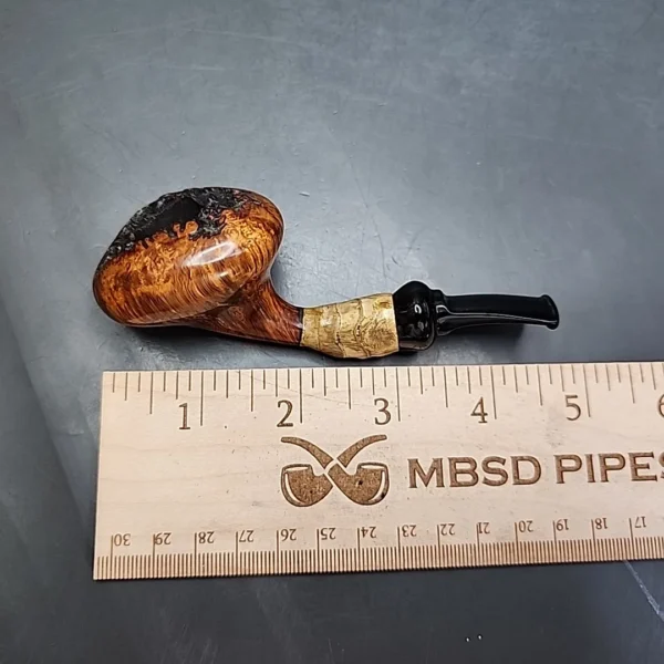 Bennie Joe Smooth Mushroom Handmade Briar Pipe, New - Image 8