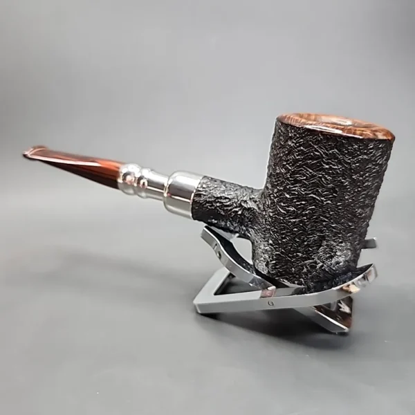 Ferndown Bark 3 Star Silver Spigot Poker Estate Briar Pipe, English Estates - Image 8