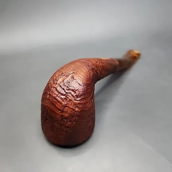 Dave Neeb Partially Sandblasted Bent Dublin Handmade Briar Pipe, New - Image 8