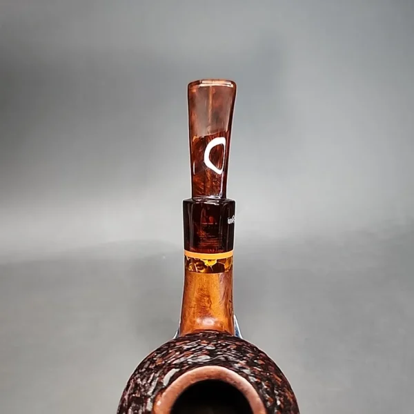 Stefano Santambrogio Rusticated Bent Rhodesian Estate Briar Pipe, Italian Estates [SOLD] - Image 8