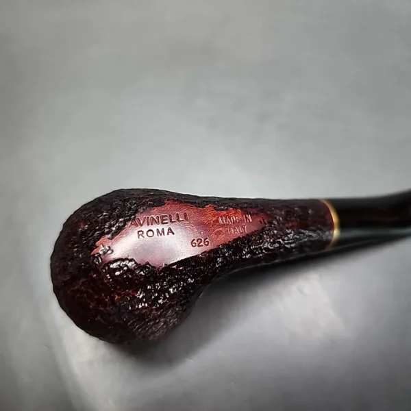 Savinelli Roma Rusticated Bent Apple Estate Briar Pipe, 6mm, Italian Estates - Image 8