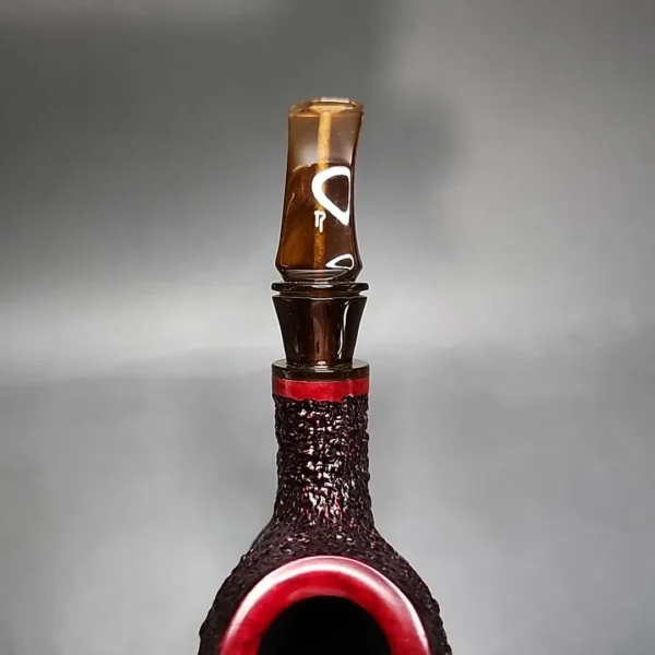 Rinaldo Lithos YY Titania, Rusticated Apple Estate Briar Pipe, Unsmoked [SOLD] - Image 8