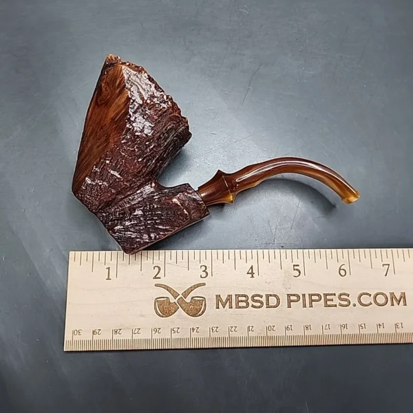 Ben Wade Danish Pride Partially Sandblasted Freehand Estate Briar Pipe, Danish Estates - Image 9