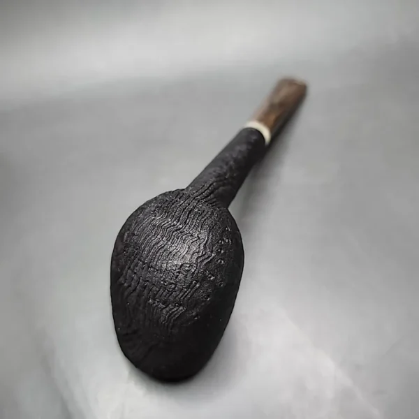 Pipe Tristan Sandblasted Billiard, Handmade Briar Pipe, New [SOLD] - Image 9