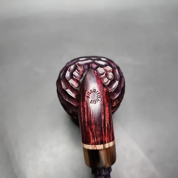 Andrey Kharitonov Rusticated Bent Egg Estate Briar Pipe, Russian Estates [SOLD] - Image 9