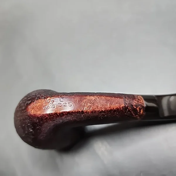 Barlings Make Ye Olde Wood Fossil 225 L TVF Sandblasted Bent Billiard Estate Briar Pipe, English Estates - Image 9