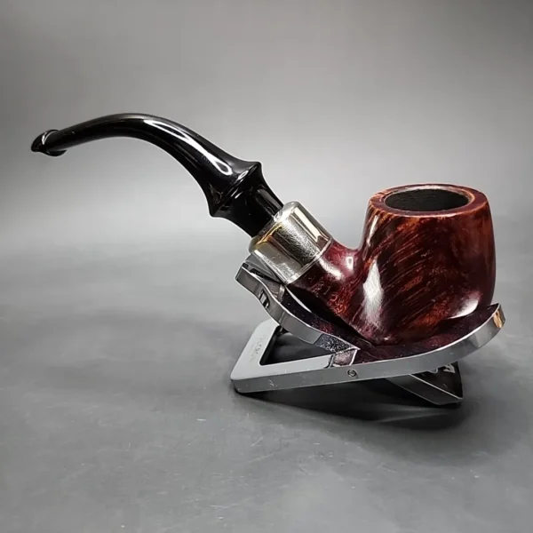 KB&B Rocky Briar Chesterfield 1616C Smooth Bent Billiard Estate Briar Pipe, American Estates - Image 9