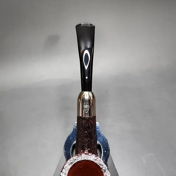 Savinelli 130th Anniversary Sandblasted Bent Billiard Estate Briar Pipe, Unsmoked - Image 9