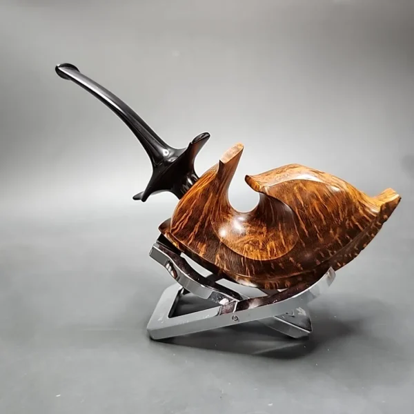 Ichi Kitahara 2015 Asymmetrical Horn Handmade Briar Pipe, Unsmoked [SOLD] - Image 9