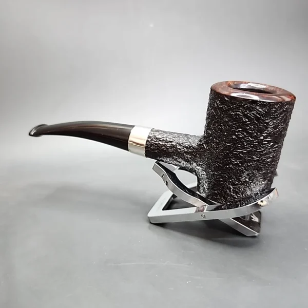 Ferndown Bark 2 Star Bent Poker Estate Briar Pipe, Unsmoked - Image 9