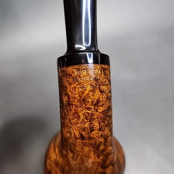 2015 Scott Klein Handcrafted Smooth Bent Brandy Estate Briar Pipe, Unsmoked [SOLD] - Image 9