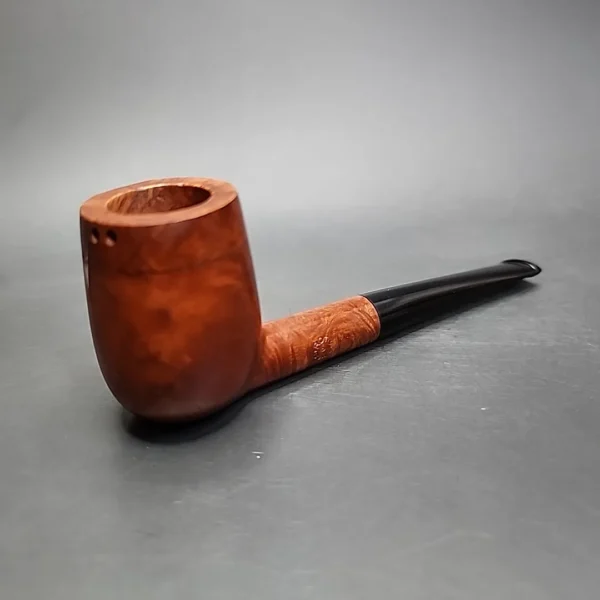 Roto Bowl Smooth Straight Billiard Sitter Estate Briar Pipe, Unsmoked [SOLD] - Image 9