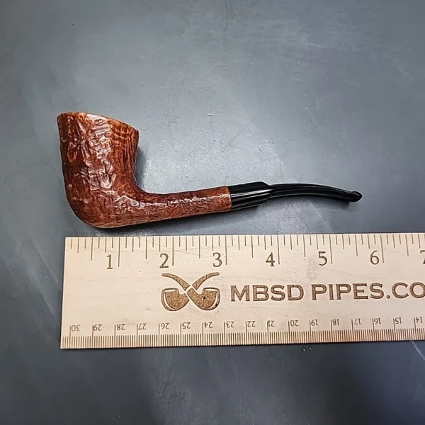 Sasieni 4 Dot Ruff Root Light Bent Dublin Estate Briar Pipe, French Estates - Image 9