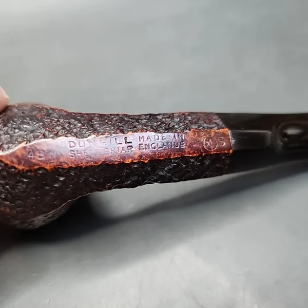 1955 Dunhill Shell Briar 48 Saddle Bulldog Estate Briar Pipe, English Estates - Image 9