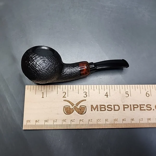 PS Studio Sandblasted Squat Tomato Estate Briar Pipe, Unsmoked - Image 9