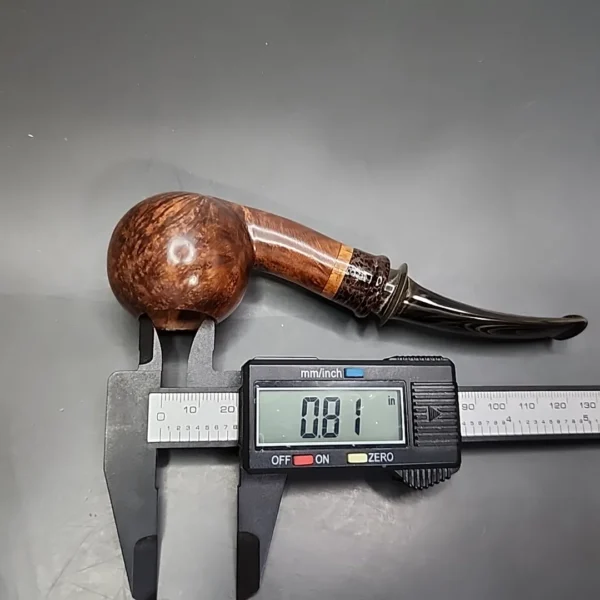 Mutcat Smooth Bent Ball Handmade Briar Pipe, New - Image 9