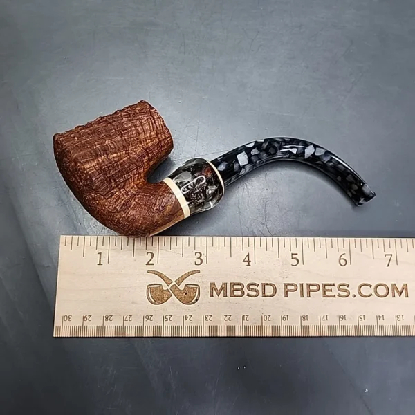 Michael Parks V.9 Sandblasted Volcano w/ Meteorite Estate Briar Pipe, Canadian Estates - Image 9
