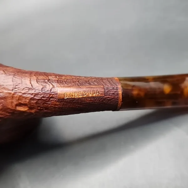 Dave Neeb Partially Sandblasted Bent Dublin Handmade Briar Pipe, New - Image 9