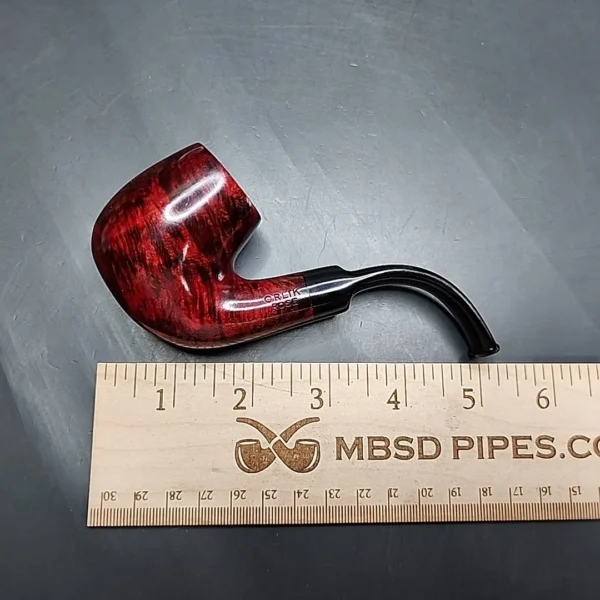 Orlik Rose 21478 Smooth Bent Billiard Estate Briar Pipe, Unsmoked [SOLD] - Image 9