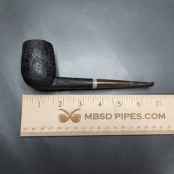 Pipe Tristan Sandblasted Billiard, Handmade Briar Pipe, New [SOLD] - Image 10
