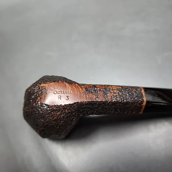 Savinelli Octavia R 3 Rusticated Panel Estate Briar Pipe, Italian Estates - Image 10