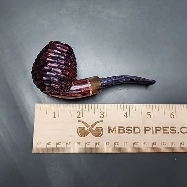 Andrey Kharitonov Rusticated Bent Egg Estate Briar Pipe, Russian Estates [SOLD] - Image 10