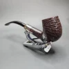 Savinelli 130th Anniversary Sandblasted Bent Billiard Estate Briar Pipe, Unsmoked - Image 10