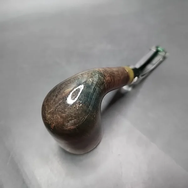 Aldo Velani Colori 55 Green Bent Billiard Estate Briar Pipe, Unsmoked - Image 10