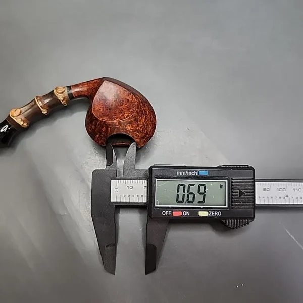 Sandi Yuda Black Bamboo Blowfish Handmade Briar Pipe, New - Image 10
