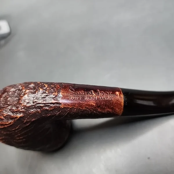 Sasieni Ruff Root Dark 4dot Sandblasted Sitter Estate Briar Pipe, French Estates [SOLD] - Image 10