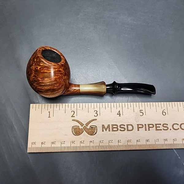 G Pipes Smooth Bent Egg with Horn, Handmade Briar Pipe, New - Image 10