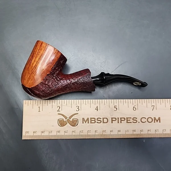 Savinelli Autograph 4 Partially Sandblasted Freehand Estate Briar, Pipe Unsmoked - Image 10