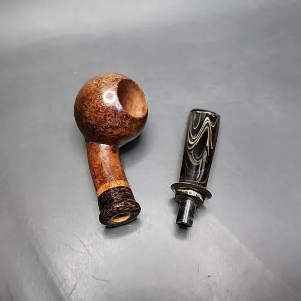Mutcat Smooth Bent Ball Handmade Briar Pipe, New - Image 10