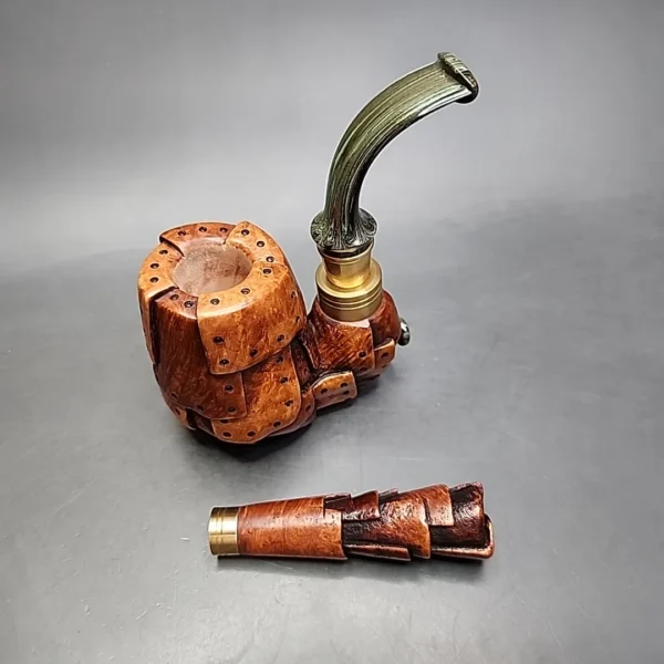 Moonlight Steampunk Oom Paul Handmade Briar Pipe, New - Image 10