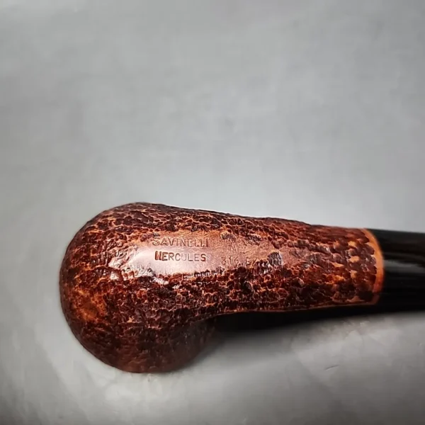 Savinelli Hercules 316 EX Rusticated Bent Pot Briar Pipe, New - Image 10